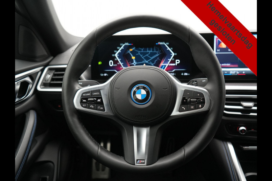BMW i4 eDrive35 M Sport 70 kWh 286pk Dealer O.H | Trekhaak Af Fabriek | Adaptive Cruise | 360 Camera | Alcantara Sportstoelen Verwarmd | Widescreen Navi | Apple Carplay | Virtual | DAB | 18" L.M |