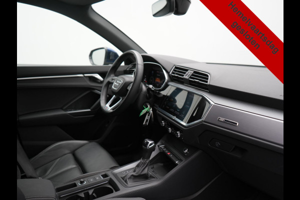Audi Q3 45 TFSI e S-Line PHEV 245pk Dealer O.H Adaptive Cruise | Camera | Blis | S-line Interieur | Lederen Sportstoelen Verwarmd | Sportstuur | Navigatie | Virtual | DAB | 17"L.M |