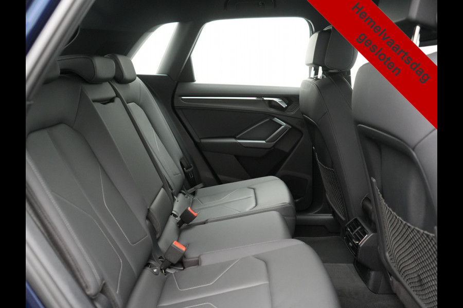 Audi Q3 45 TFSI e S-Line PHEV 245pk Dealer O.H Adaptive Cruise | Camera | Blis | S-line Interieur | Lederen Sportstoelen Verwarmd | Sportstuur | Navigatie | Virtual | DAB | 17"L.M |