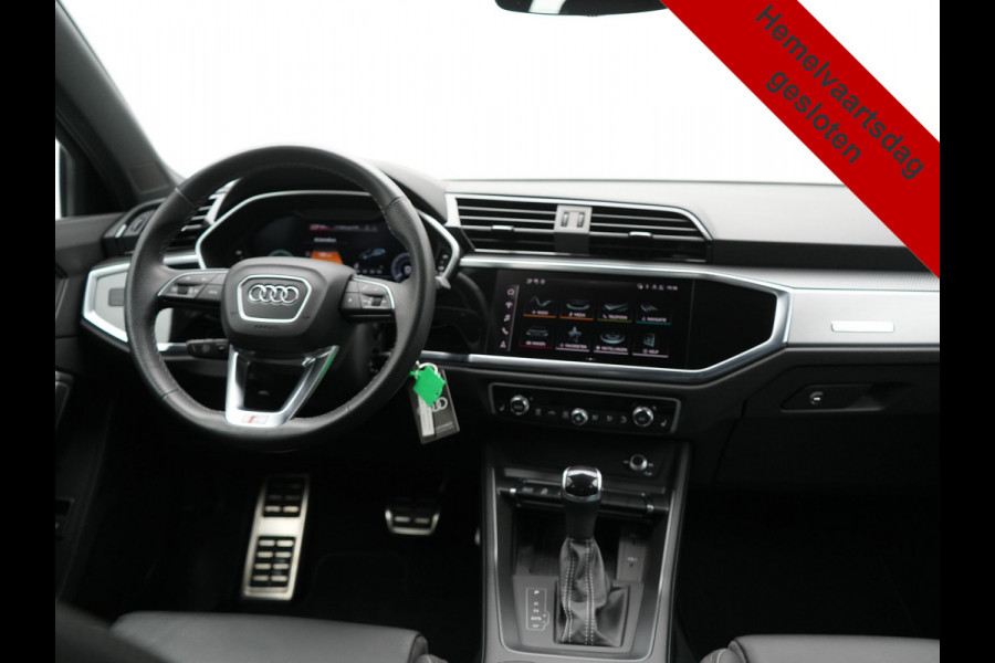 Audi Q3 45 TFSI e S-Line PHEV 245pk Dealer O.H Adaptive Cruise | Camera | Blis | S-line Interieur | Lederen Sportstoelen Verwarmd | Sportstuur | Navigatie | Virtual | DAB | 17"L.M |