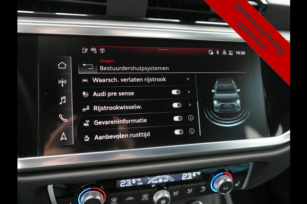 Audi Q3 45 TFSI e S-Line PHEV 245pk Dealer O.H Adaptive Cruise | Camera | Blis | S-line Interieur | Lederen Sportstoelen Verwarmd | Sportstuur | Navigatie | Virtual | DAB | 17"L.M |