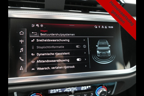 Audi Q3 45 TFSI e S-Line PHEV 245pk Dealer O.H Adaptive Cruise | Camera | Blis | S-line Interieur | Lederen Sportstoelen Verwarmd | Sportstuur | Navigatie | Virtual | DAB | 17"L.M |