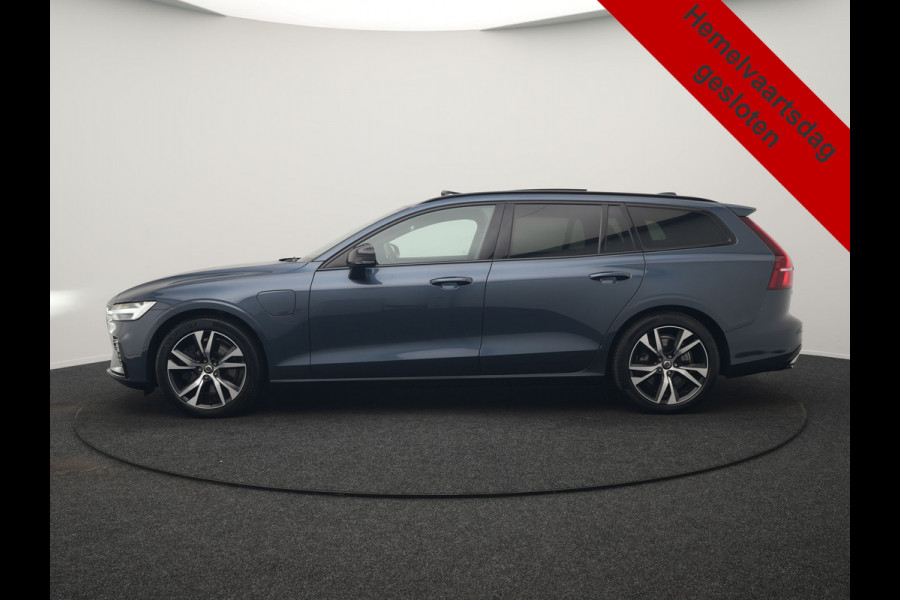 Volvo V60 T6 Recharge AWD R-Design PHEV 340pk Dealer O.H | Trekhaak Af Fabriek | Panodak | Harman / Kardon | Lederen Sportstoelen Memory & Ventilatie | Camera | Keyless | Stuur & Stoelen Verwarmd | Apple Carplay | Virtual | Navigatie | Cruise Control | DAB+ | 18" L.M | Plug In Hybrid |