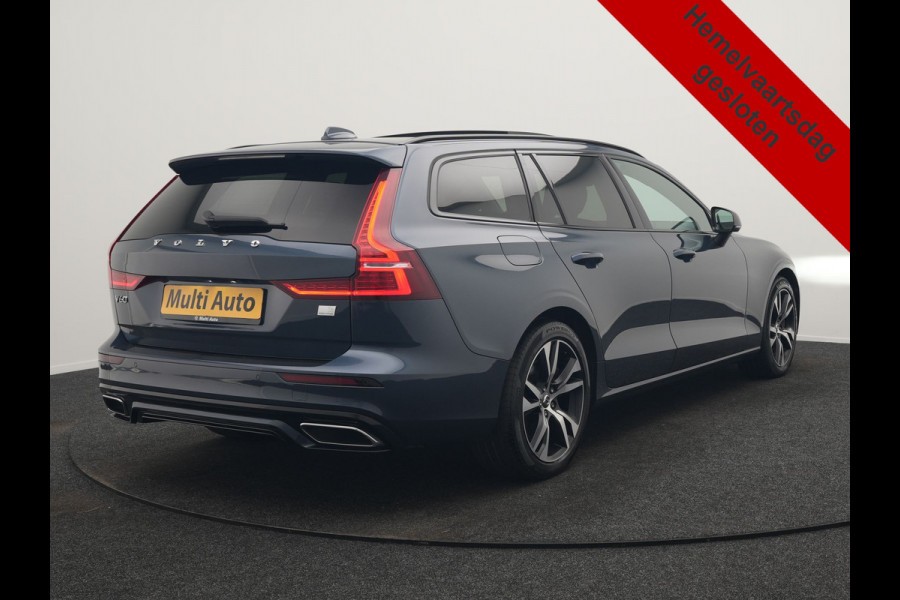 Volvo V60 T6 Recharge AWD R-Design PHEV 340pk Dealer O.H | Trekhaak Af Fabriek | Panodak | Harman / Kardon | Lederen Sportstoelen Memory & Ventilatie | Camera | Keyless | Stuur & Stoelen Verwarmd | Apple Carplay | Virtual | Navigatie | Cruise Control | DAB+ | 18" L.M | Plug In Hybrid |