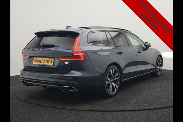 Volvo V60 T6 Recharge AWD R-Design PHEV 340pk Dealer O.H | Trekhaak Af Fabriek | Panodak | Harman / Kardon | Lederen Sportstoelen Memory & Ventilatie | Camera | Keyless | Stuur & Stoelen Verwarmd | Apple Carplay | Virtual | Navigatie | Cruise Control | DAB+ | 18" L.M | Plug In Hybrid |