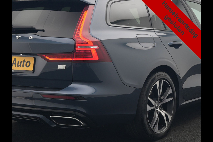 Volvo V60 T6 Recharge AWD R-Design PHEV 340pk Dealer O.H | Trekhaak Af Fabriek | Panodak | Harman / Kardon | Lederen Sportstoelen Memory & Ventilatie | Camera | Keyless | Stuur & Stoelen Verwarmd | Apple Carplay | Virtual | Navigatie | Cruise Control | DAB+ | 18" L.M | Plug In Hybrid |