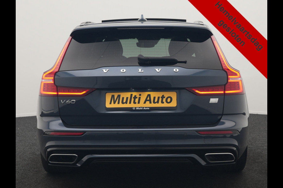 Volvo V60 T6 Recharge AWD R-Design PHEV 340pk Dealer O.H | Trekhaak Af Fabriek | Panodak | Harman / Kardon | Lederen Sportstoelen Memory & Ventilatie | Camera | Keyless | Stuur & Stoelen Verwarmd | Apple Carplay | Virtual | Navigatie | Cruise Control | DAB+ | 18" L.M | Plug In Hybrid |