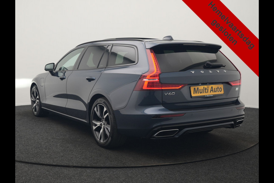 Volvo V60 T6 Recharge AWD R-Design PHEV 340pk Dealer O.H | Trekhaak Af Fabriek | Panodak | Harman / Kardon | Lederen Sportstoelen Memory & Ventilatie | Camera | Keyless | Stuur & Stoelen Verwarmd | Apple Carplay | Virtual | Navigatie | Cruise Control | DAB+ | 18" L.M | Plug In Hybrid |