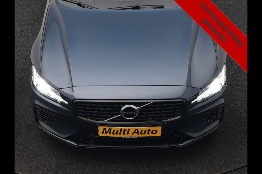 Volvo V60 T6 Recharge AWD R-Design PHEV 340pk Dealer O.H | Trekhaak Af Fabriek | Panodak | Harman / Kardon | Lederen Sportstoelen Memory & Ventilatie | Camera | Keyless | Stuur & Stoelen Verwarmd | Apple Carplay | Virtual | Navigatie | Cruise Control | DAB+ | 18" L.M | Plug In Hybrid |