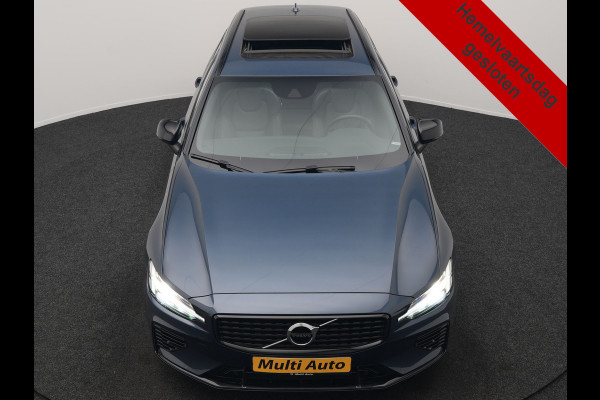 Volvo V60 T6 Recharge AWD R-Design PHEV 340pk Dealer O.H | Trekhaak Af Fabriek | Panodak | Harman / Kardon | Lederen Sportstoelen Memory & Ventilatie | Camera | Keyless | Stuur & Stoelen Verwarmd | Apple Carplay | Virtual | Navigatie | Cruise Control | DAB+ | 18" L.M | Plug In Hybrid |