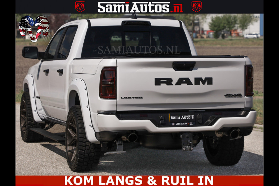 Dodge Ram LIMITED H.O 540PK 706Nm | Massage + Full Option | De Meest Luxe en Volle Pick-Up in zijn Klasse | Comfortabele Dubbele Cabine met Royale 5 Zitplaatsen | BPM vrij | Nu Leverbaar uit Voorraad | Voorraad Nr 2336 - 7700