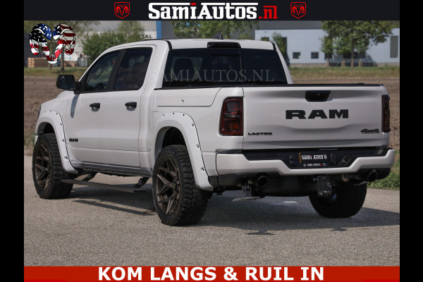 Dodge Ram LIMITED H.O 540PK 706Nm | Massage + Full Option | De Meest Luxe en Volle Pick-Up in zijn Klasse | Comfortabele Dubbele Cabine met Royale 5 Zitplaatsen | BPM vrij | Nu Leverbaar uit Voorraad | Voorraad Nr 2336 - 7700