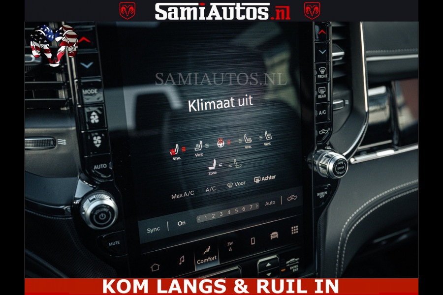 Dodge Ram LIMITED H.O 540PK 706Nm | Massage + Full Option | De Meest Luxe en Volle Pick-Up in zijn Klasse | Comfortabele Dubbele Cabine met Royale 5 Zitplaatsen | BPM vrij | Nu Leverbaar uit Voorraad | Voorraad Nr 2336 - 7700