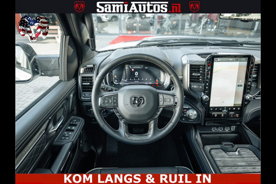 Dodge Ram LIMITED H.O 540PK 706Nm | Massage + Full Option | De Meest Luxe en Volle Pick-Up in zijn Klasse | Comfortabele Dubbele Cabine met Royale 5 Zitplaatsen | BPM vrij | Nu Leverbaar uit Voorraad | Voorraad Nr 2336 - 7700
