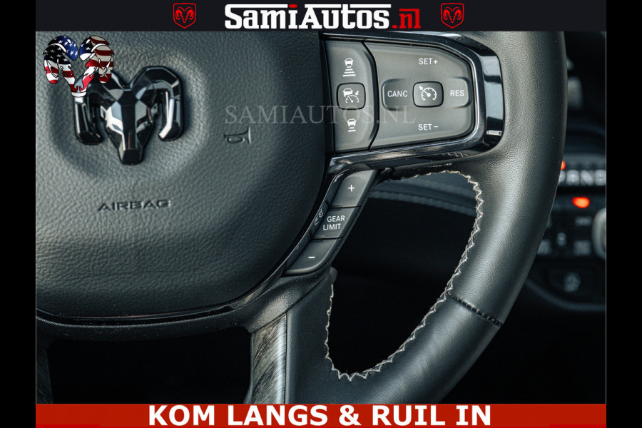 Dodge Ram LIMITED H.O 540PK 706Nm | Massage + Full Option | De Meest Luxe en Volle Pick-Up in zijn Klasse | Comfortabele Dubbele Cabine met Royale 5 Zitplaatsen | BPM vrij | Nu Leverbaar uit Voorraad | Voorraad Nr 2336 - 7700