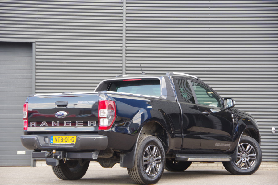 Ford Ranger 2.0 EcoBlue Wildtrak Supercab 4X4 213PK AUT. 3.5T TREKHAAK, ADAPT. CRUISE, LED, NAVI, CAMERA, CLIMA, STOELVERWARMING, NL AUTO, N