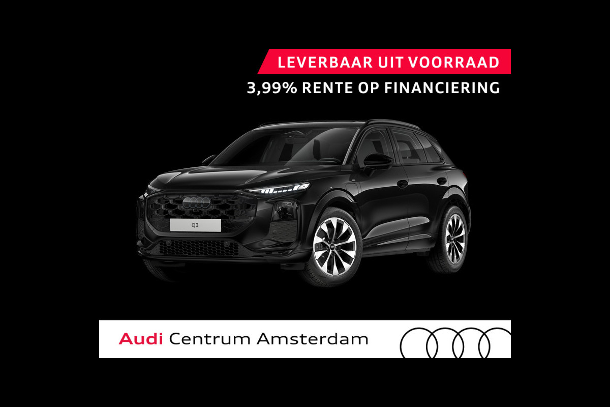 Audi Q3 S edition e-hybrid 272 pk | Techniekpakket plus | Panorama-glasdak | Optiekpakket zwart-glanzend | Trekhaak mech. zwenkbaar |