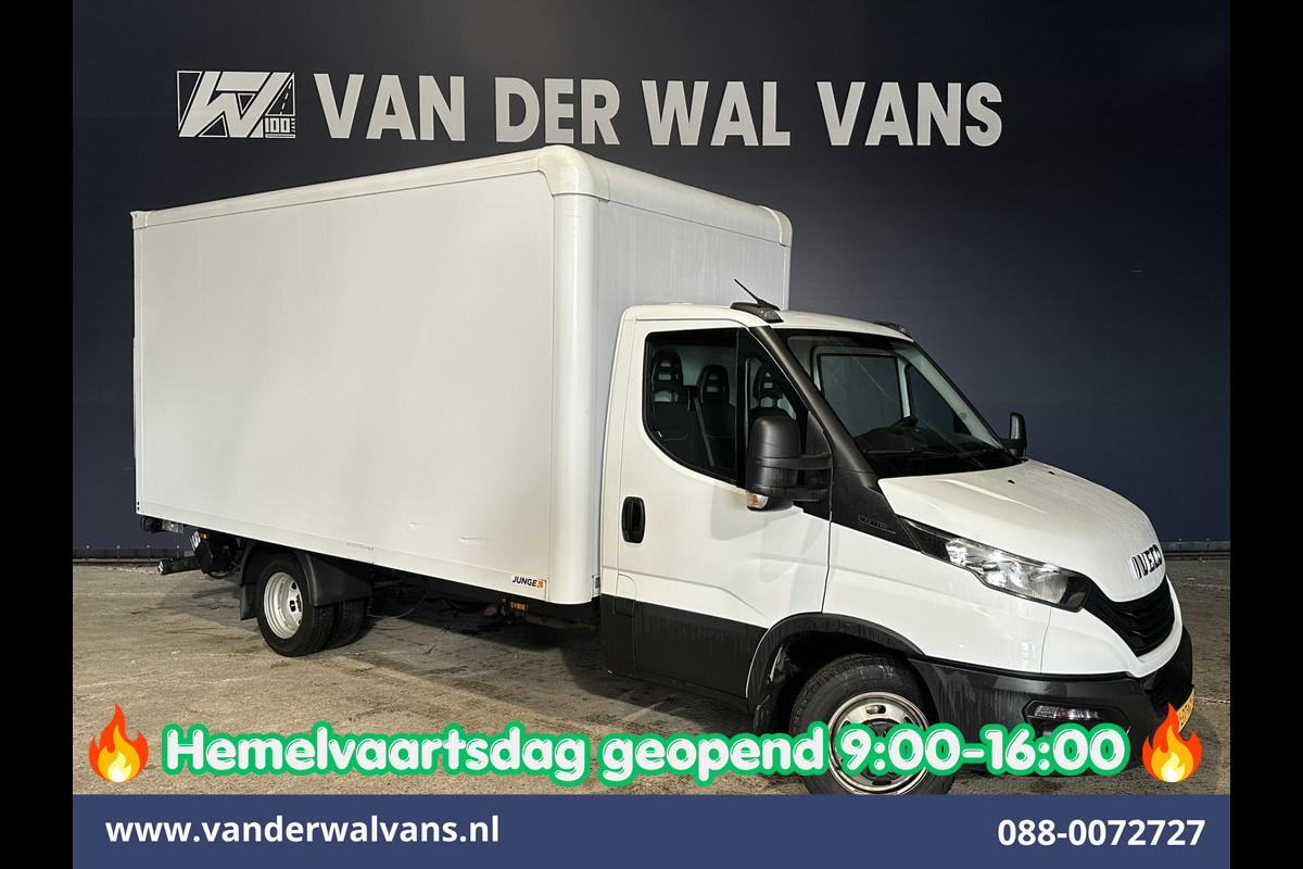 Iveco Daily 35C16H 157pk Dubbel Lucht Bakwagen 4.35m lang Laadklep Euro6 Airco | 980kg laadvermogen Bijrijdersbank