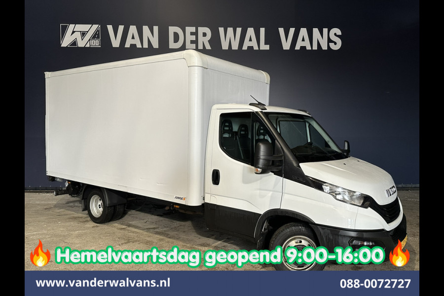 Iveco Daily 35C16H 157pk Dubbel Lucht Bakwagen 4.35m lang Laadklep Euro6 Airco | 980kg laadvermogen Bijrijdersbank