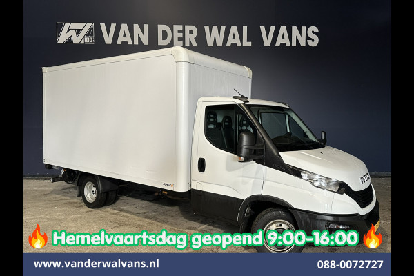 Iveco Daily 35C16H 157pk Dubbel Lucht Bakwagen 4.35m lang Laadklep Euro6 Airco | 980kg laadvermogen Bijrijdersbank