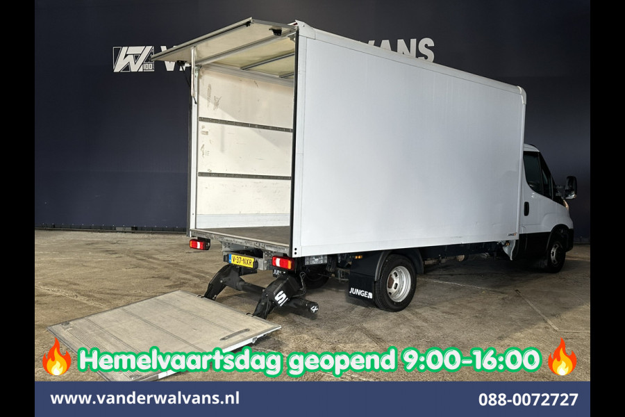 Iveco Daily 35C16H 157pk Dubbel Lucht Bakwagen 4.35m lang Laadklep Euro6 Airco | 980kg laadvermogen Bijrijdersbank