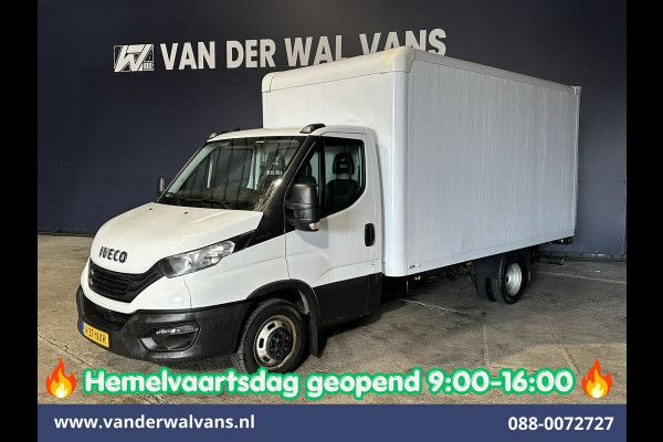 Iveco Daily 35C16H 157pk Dubbel Lucht Bakwagen 4.35m lang Laadklep Euro6 Airco | 980kg laadvermogen Bijrijdersbank