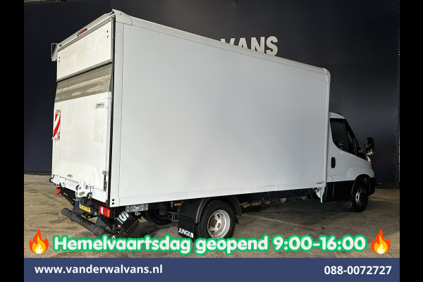 Iveco Daily 35C16H 157pk Dubbel Lucht Bakwagen 4.35m lang Laadklep Euro6 Airco | 980kg laadvermogen Bijrijdersbank