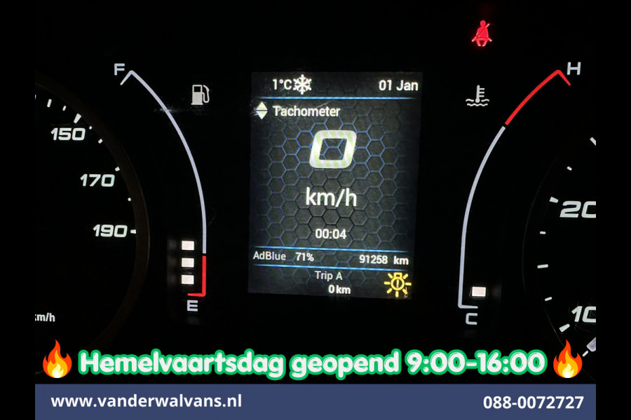 Iveco Daily 35C16H 157pk Dubbel Lucht Bakwagen 4.35m lang Laadklep Euro6 Airco | 980kg laadvermogen Bijrijdersbank