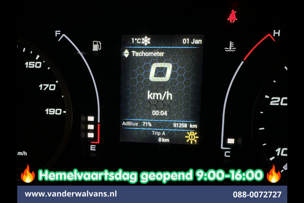 Iveco Daily 35C16H 157pk Dubbel Lucht Bakwagen 4.35m lang Laadklep Euro6 Airco | 980kg laadvermogen Bijrijdersbank