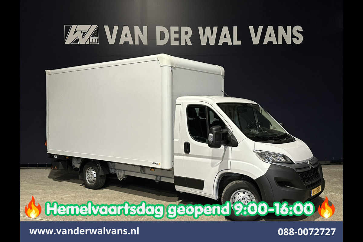 Citroën Jumper 2.2 BlueHDi 141pk Bakwagen 436cm Lang Laadklep Fabrieksgarantie Euro6 Airco | Camera | Navigatie | Cruisecontrol | Apple Carplay Android Auto, 1010kg laadvermogen, Bijrijdersbank