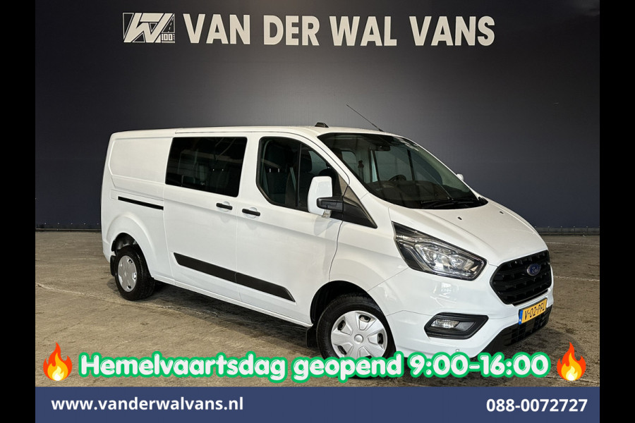 Ford Transit Custom 2.0 TDCI 131pk L2H1 Dubbele Cabine Euro6 Airco | 6-Zits | LED | Cruisecontrol | Parkeersensoren Achterklep, 2800kg trekvermogen
