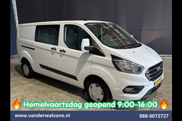 Ford Transit Custom 2.0 TDCI 131pk L2H1 Dubbele Cabine Euro6 Airco | 6-Zits | LED | Cruisecontrol | Parkeersensoren Achterklep, 2800kg trekvermogen