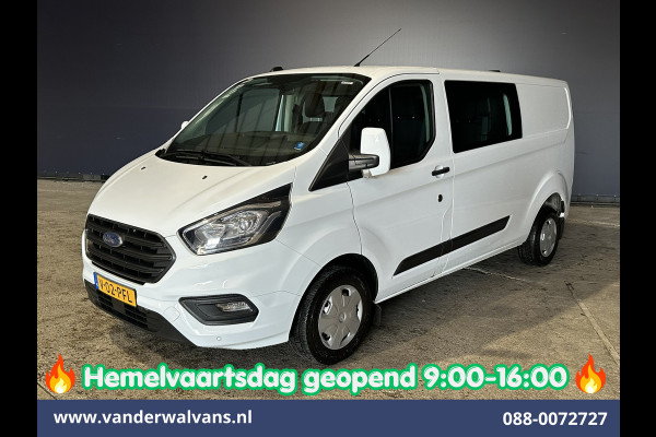 Ford Transit Custom 2.0 TDCI 131pk L2H1 Dubbele Cabine Euro6 Airco | 6-Zits | LED | Cruisecontrol | Parkeersensoren Achterklep, 2800kg trekvermogen