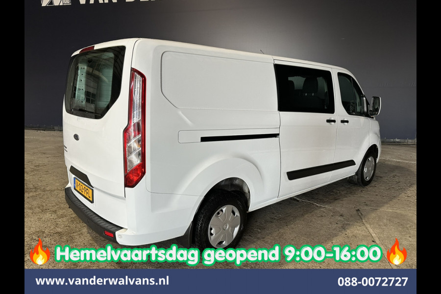 Ford Transit Custom 2.0 TDCI 131pk L2H1 Dubbele Cabine Euro6 Airco | 6-Zits | LED | Cruisecontrol | Parkeersensoren Achterklep, 2800kg trekvermogen