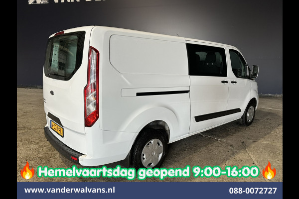 Ford Transit Custom 2.0 TDCI 131pk L2H1 Dubbele Cabine Euro6 Airco | 6-Zits | LED | Cruisecontrol | Parkeersensoren Achterklep, 2800kg trekvermogen