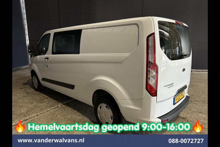 Ford Transit Custom 2.0 TDCI 131pk L2H1 Dubbele Cabine Euro6 Airco | 6-Zits | LED | Cruisecontrol | Parkeersensoren Achterklep, 2800kg trekvermogen