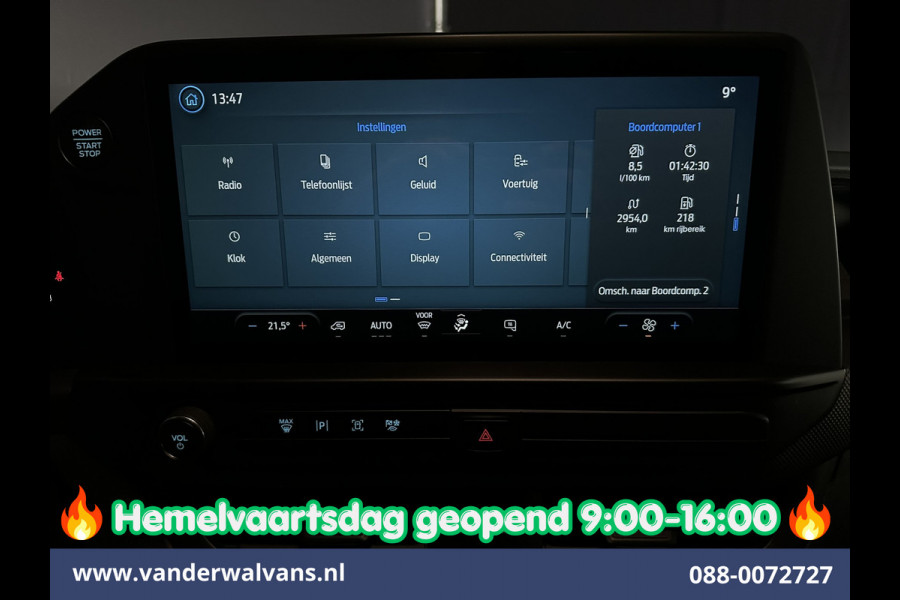 Ford Transit Custom 2.0 TDCI 136pk L2H1 Fabrieksgarantie Euro6 Airco | Camera | LED | Apple Carplay | Cruisecontrol Android Auto, Leder, Verwarmde voorruit, Parkeersensoren, Bijrijdersbank, 2740kg trekvermogen