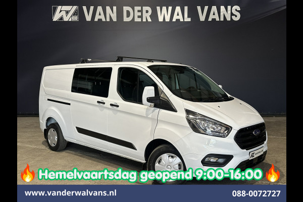 Ford Transit Custom 2.0 TDCI 131pk L2H1 Dubbele Cabine Inrichting Euro6 Airco | 5-Zits | Camera | Cruisecontrol | LED Parkeersensoren, Stoelverwarming, Achterklep, Dakdragers, 2800kg trekvermogen