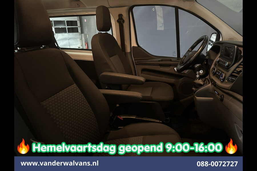 Ford Transit Custom 2.0 TDCI 131pk L2H1 Dubbele Cabine Inrichting Euro6 Airco | 5-Zits | Camera | Cruisecontrol | LED Parkeersensoren, Stoelverwarming, Achterklep, Dakdragers, 2800kg trekvermogen