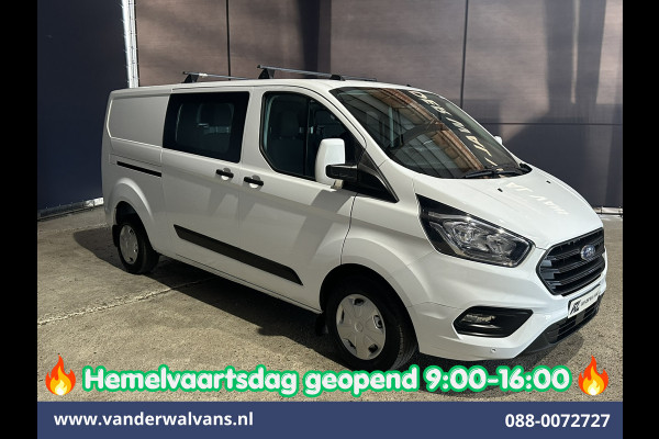 Ford Transit Custom 2.0 TDCI 131pk L2H1 Dubbele Cabine Inrichting Euro6 Airco | 5-Zits | Camera | Cruisecontrol | LED Parkeersensoren, Stoelverwarming, Achterklep, Dakdragers, 2800kg trekvermogen