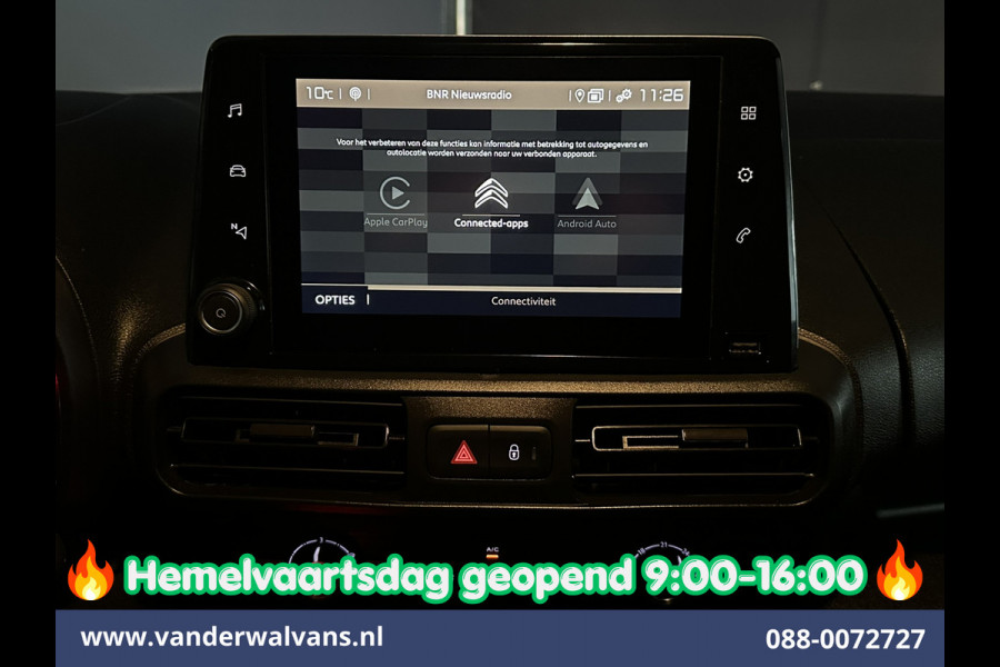 Citroën Berlingo 1.5 BlueHDI 131pk Automaat L1H1 Euro6 Airco | 3-Zits | Navigatie | Camera | Apple Carplay Android Auto, Cruisecontrol, Parkeersensoren, Bijrijdersbank
