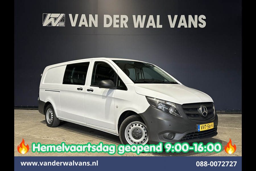 Mercedes-Benz Vito 116 CDI 164pk Automaat L3H1 Dubbele Cabine inrichting Euro6 Airco | 5-Zits | Camera | Apple Carplay 2500kg trekhaak, Cruisecontrol, Android Auto, Parkeersensoren