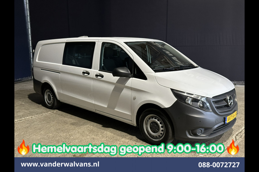 Mercedes-Benz Vito 116 CDI 164pk Automaat L3H1 Dubbele Cabine inrichting Euro6 Airco | 5-Zits | Camera | Apple Carplay 2500kg trekhaak, Cruisecontrol, Android Auto, Parkeersensoren