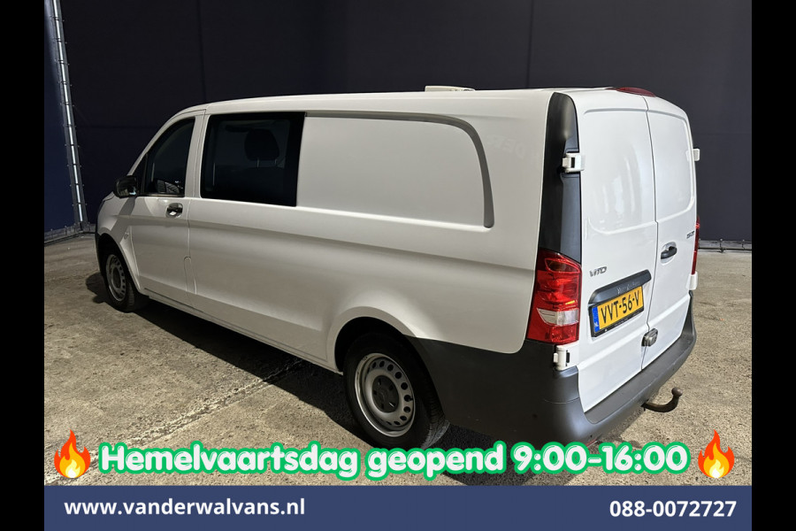 Mercedes-Benz Vito 116 CDI 164pk Automaat L3H1 Dubbele Cabine inrichting Euro6 Airco | 5-Zits | Camera | Apple Carplay 2500kg trekhaak, Cruisecontrol, Android Auto, Parkeersensoren