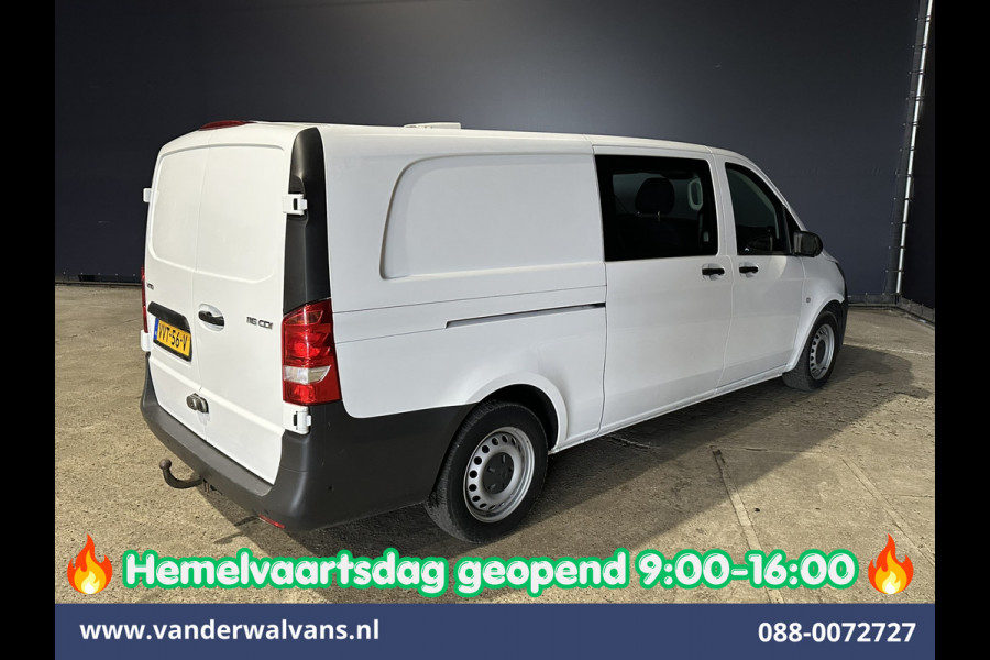 Mercedes-Benz Vito 116 CDI 164pk Automaat L3H1 Dubbele Cabine inrichting Euro6 Airco | 5-Zits | Camera | Apple Carplay 2500kg trekhaak, Cruisecontrol, Android Auto, Parkeersensoren