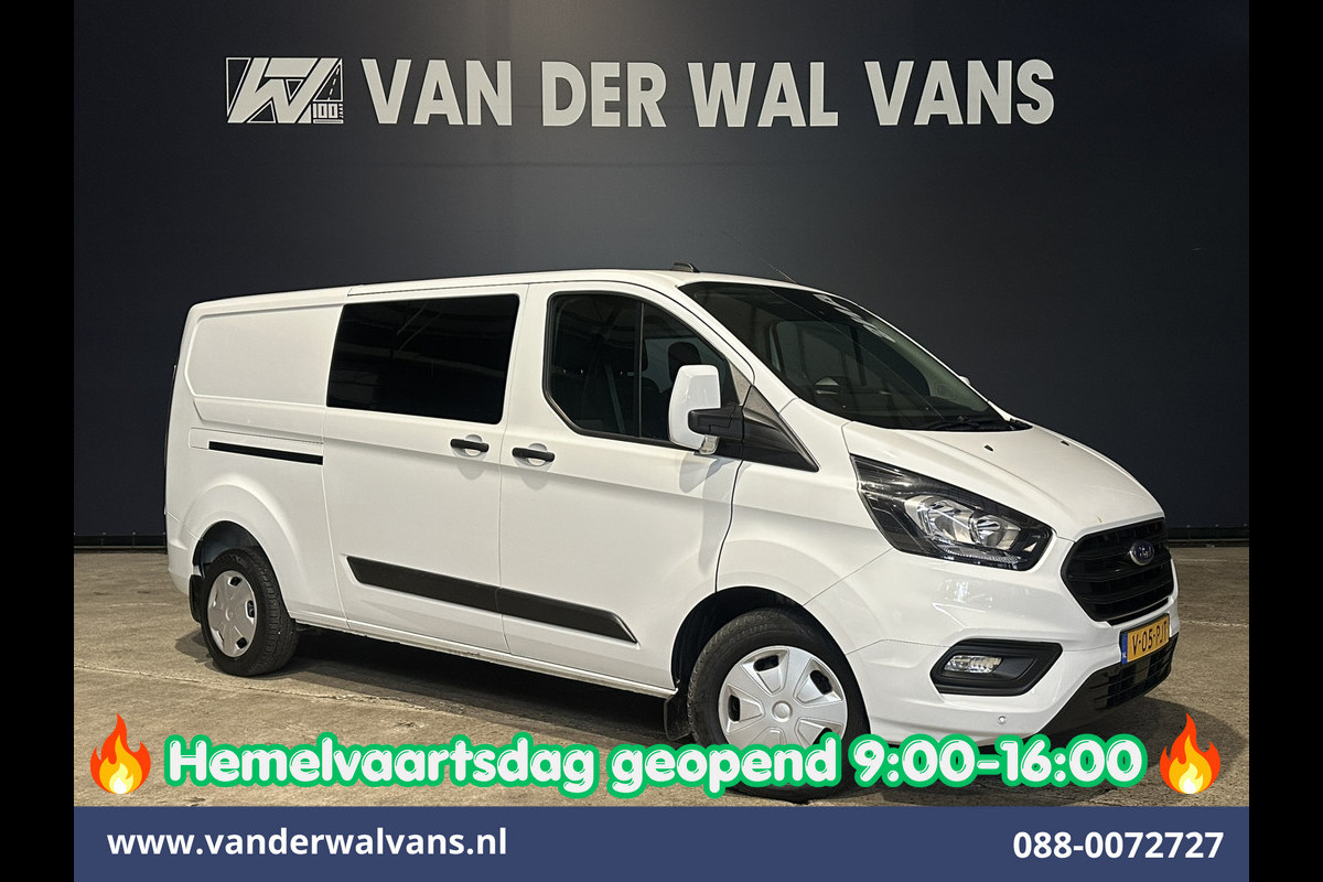 Ford Transit Custom 2.0 TDCI 130pk L2H1 Dubbele Cabine Euro6 Airco | 6-Zits | LED | Cruisecontrol | Trekhaak Parkeersensoren, Verwarmde voorruit