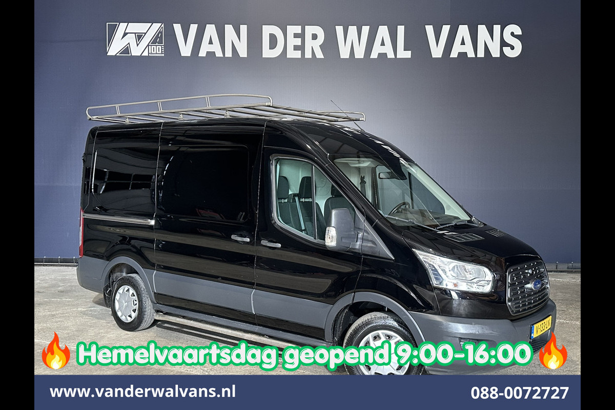 Ford Transit 2.0 TDCI 130pk L2H2 inrichting Euro6 Airco | Camera | Imperiaal | Sidebars | Trekhaak 2540kg Cruisecontrol, Verwarmde Voorruit, Trap, Parkeersensoren, Bijrijdersbank