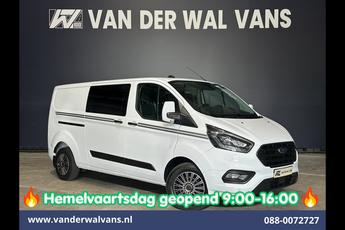 Ford Transit Custom 2.0 TDCI 130pk L2H1 Dubbele Cabine Euro6 Airco | 6-Zits | Camera | Apple Carplay | Xenon | Cruisecontrol Android Auto, 2800kg Trekhaak, Parkeersensoren, Verwarmde voorruit, Stoelverwarming, Achterklep