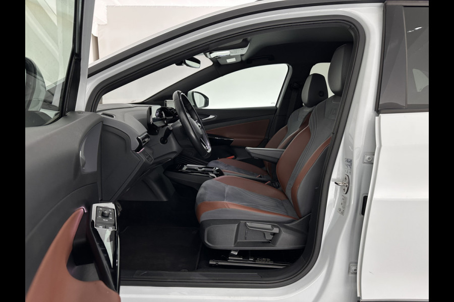 Volkswagen ID.4 Business 77 kWh [ 3-Fase-11kW ] {SOH-83%} (INCL.BTW) *LEATHER-FABRIC | ADAPTIVE-CRUISE | FULL-LED | HEATED-COMFORTSEATS | KEYLESS | CAMERA | DIGI-COCKPIT | DAB | NAVI-FULLMAP | PRIVACY-GLASS | ECC | PDC | TOWBAR | 19''ALU*