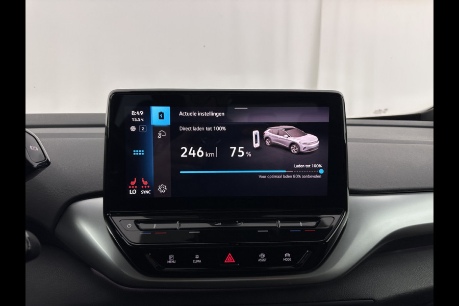 Volkswagen ID.4 Business 77 kWh [ 3-Fase-11kW ] {SOH-83%} (INCL.BTW) *LEATHER-FABRIC | ADAPTIVE-CRUISE | FULL-LED | HEATED-COMFORTSEATS | KEYLESS | CAMERA | DIGI-COCKPIT | DAB | NAVI-FULLMAP | PRIVACY-GLASS | ECC | PDC | TOWBAR | 19''ALU*